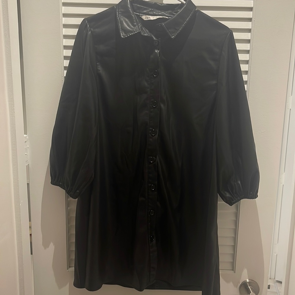 Black leather top